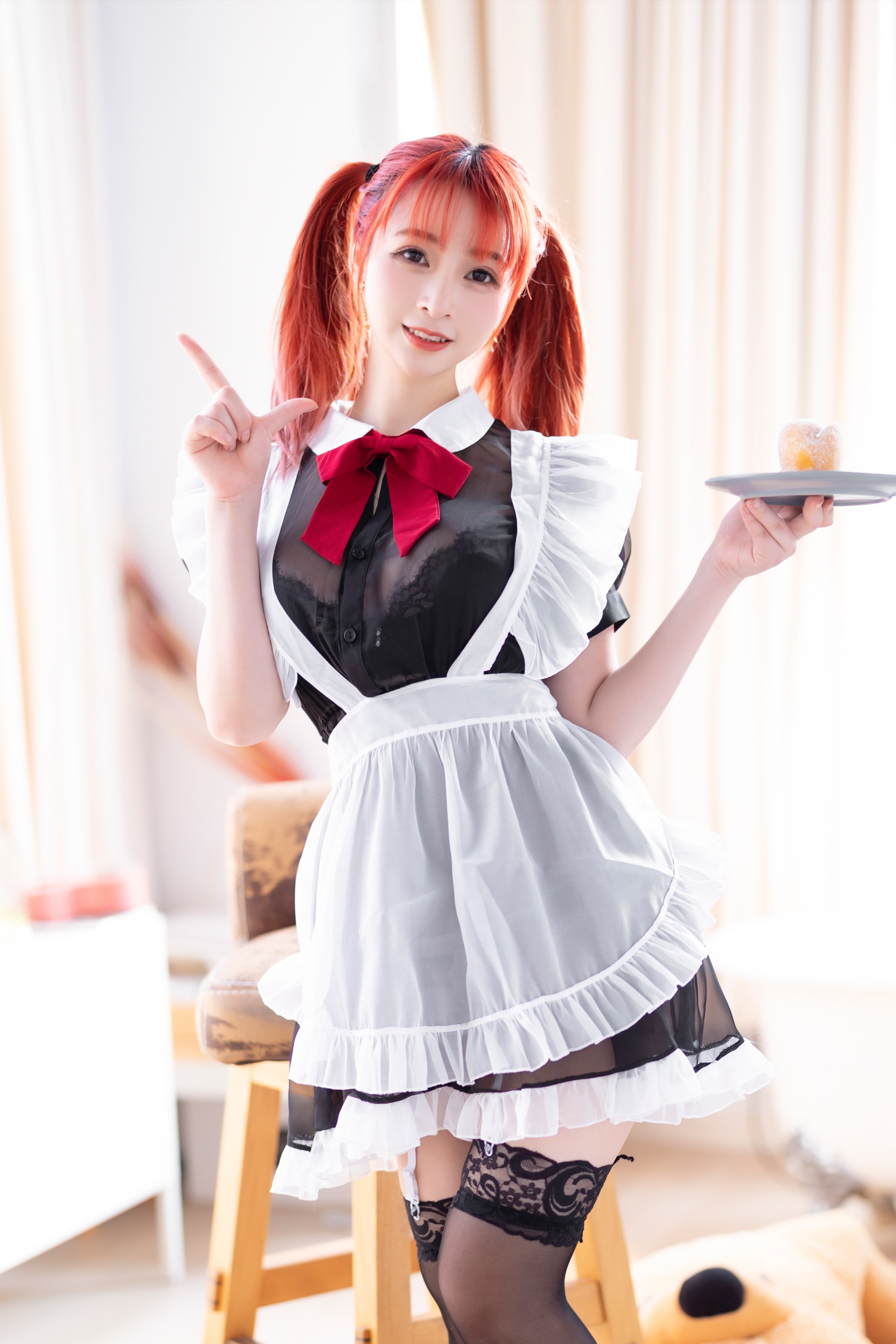 图片[1]-叉子宝宝 – NO.004 双马尾透明女仆 [43P]-XikXak